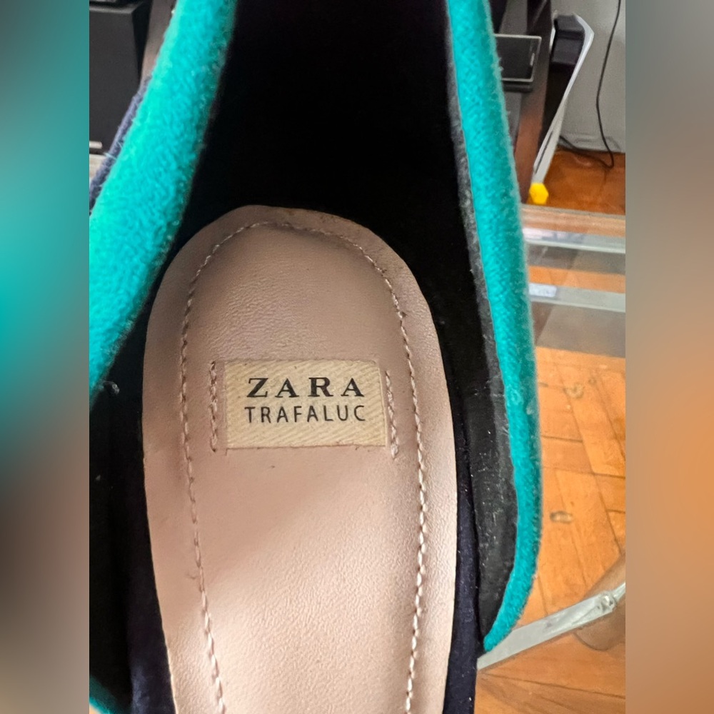 Zara shoes size 38, blue , green , black colour - Picture 2 of 6